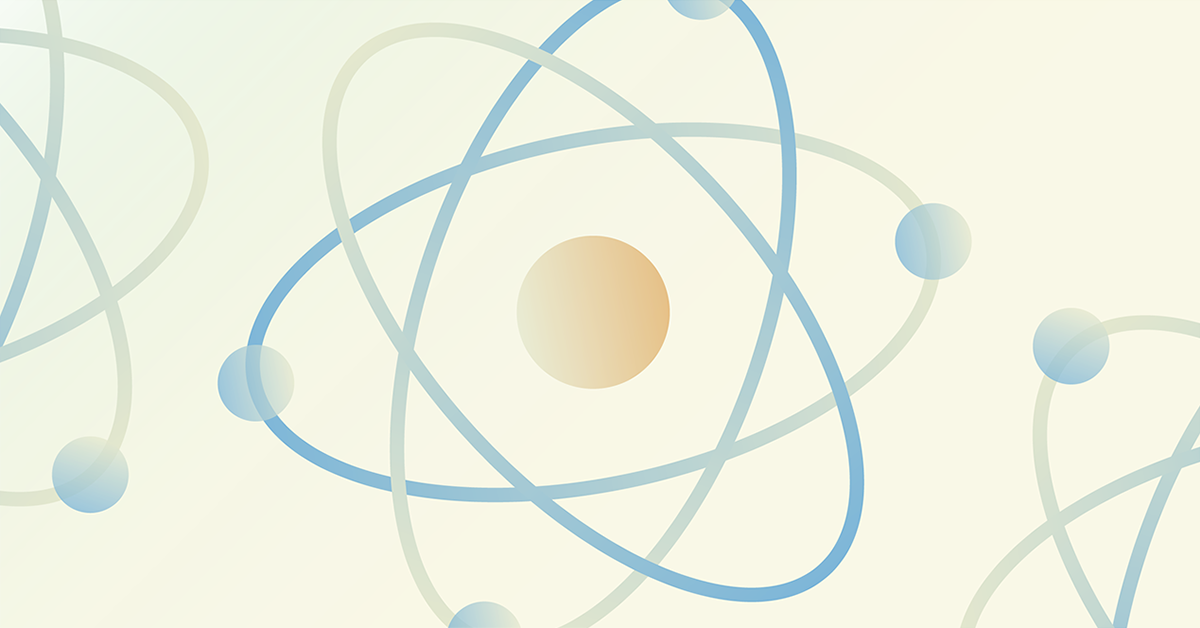 Atom-inspired illustration symbolizing the core-satellite approach to investing.